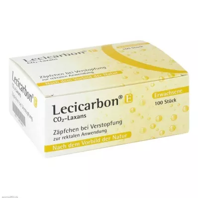 LECICARBON E CO2 Laxans suaugusiųjų žvakutės, 100 vnt LECICARBON E CO2 Laxans suaugusiųjų žvakutės, 100 vnt