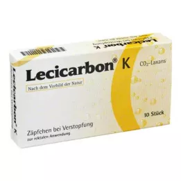 LECICARBON K CO2 Laxans vaikų žvakutės, 10 vnt