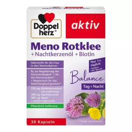 DOPPELHERZ Meno raudonieji dobilai+nakvišų aliejus+biotino dangteliai, 30 vnt