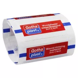 GOTHAPLAST Vandeniui atsparus žaizdų tvarsliava 2x6 cm, 1 vnt