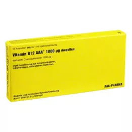 VITAMIN B12 AAA 1000 μg ampulės, 10X1 ml