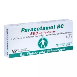 PARACETAMOL BC 500 mg tabletės, 20 vnt