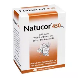 NATUCOR 450 mg plėvele dengtos tabletės, 50 vnt