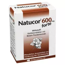 NATUCOR 600 mg forte plėvele dengtos tabletės, 50 vnt