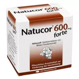 NATUCOR 600 mg forte plėvele dengtos tabletės, 100 vnt