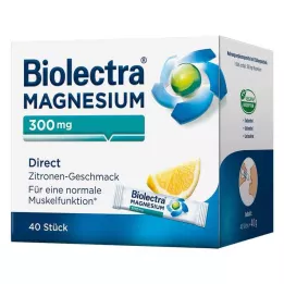 BIOLECTRA Magnis 300 mg Tiesioginės citrinos lazdelės, 40 vnt