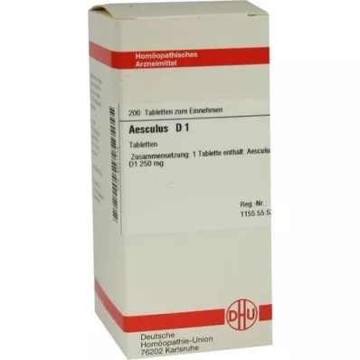 AESCULUS D 1 tabletės, 200 vnt AESCULUS D 1 tabletės, 200 vnt