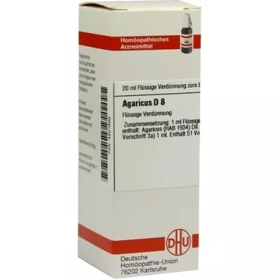 AGARICUS D 8 Skiedimas, 20 ml