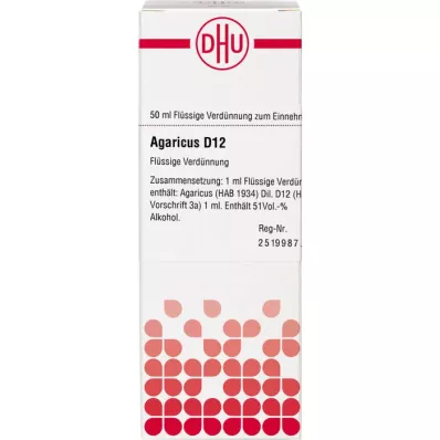 AGARICUS D 12 Skiedimas, 50 ml AGARICUS D 12 Skiedimas, 50 ml