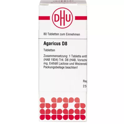 AGARICUS D 8 tabletės, 80 vnt AGARICUS D 8 tabletės, 80 vnt