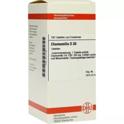 CHAMOMILLA D 30 tablečių, 200 vnt CHAMOMILLA D 30 tablečių, 200 vnt