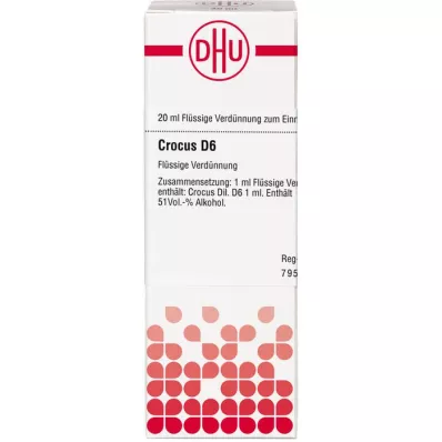 CROCUS D 6 Skiedimas, 20 ml
