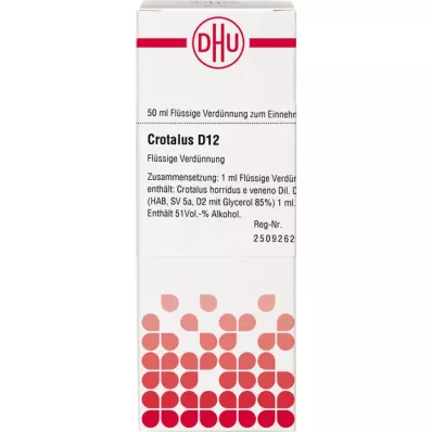 CROTALUS D 12 skiedimas, 50 ml CROTALUS D 12 skiedimas, 50 ml