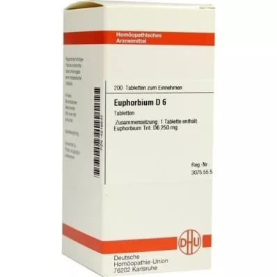 EUPHORBIUM D 6 tabletės, 200 vnt