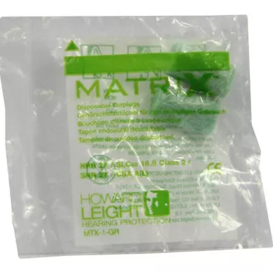 HOWARD „Leight Matrix“ žalios spalvos ausų kištukai, 2 vnt HOWARD „Leight Matrix“ žalios spalvos ausų kištukai, 2 vnt