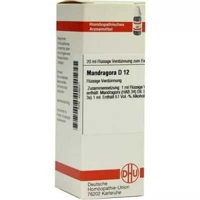 MANDRAGORA D 12 Skiedimas, 20 ml MANDRAGORA D 12 Skiedimas, 20 ml