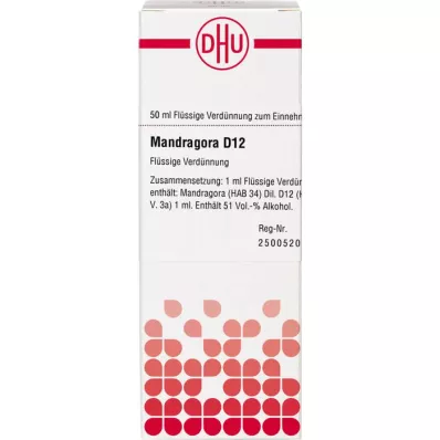 MANDRAGORA D 12 Skiedimas, 50 ml MANDRAGORA D 12 Skiedimas, 50 ml