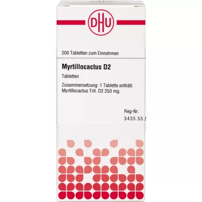 MYRTILLOCACTUS D 2 tabletės, 200 vnt