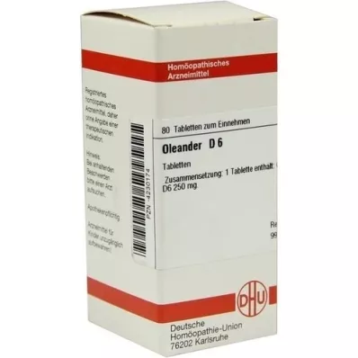 OLEANDER D 6 tabletės, 80 vnt