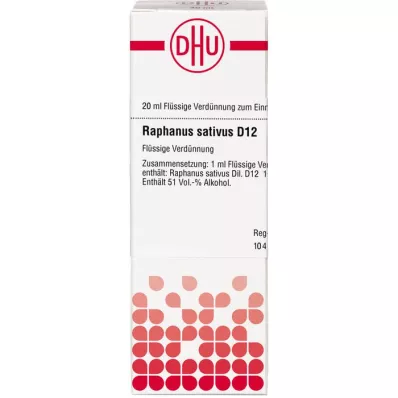 RAPHANUS SATIVUS D 12 Skiedimas, 20 ml RAPHANUS SATIVUS D 12 Skiedimas, 20 ml