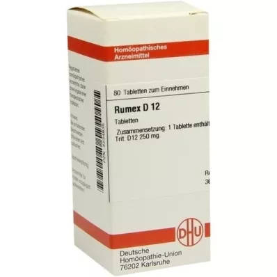RUMEX D 12 tablečių, 80 vnt