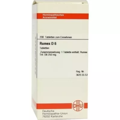 RUMEX D 6 tabletės, 200 vnt