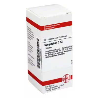 SYMPHYTUM D 12 tablečių, 80 vnt SYMPHYTUM D 12 tablečių, 80 vnt
