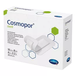 COSMOPOR sterilus žaizdos tvarstis 8x10 cm, 25 vnt
