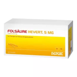 FOLSÄURE HEVERT 5 mg ampulės, 100 vnt