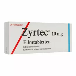 ZYRTEC Plėvele dengtos tabletės, 20 vnt