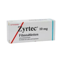 ZYRTEC Plėvele dengtos tabletės, 50 vnt