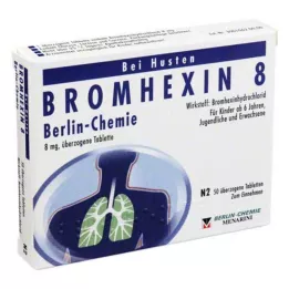 BROMHEXIN 8 Berlin Chemie dengtos tabletės, 50 vnt