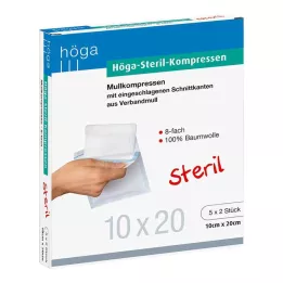 HÖGA-KOMPRESSEN 10x20 cm sterilus 8 kartus, 5X2 vnt