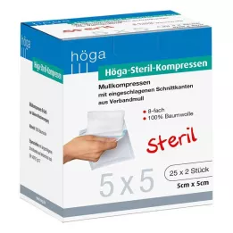 HÖGA-KOMPRESSEN 5x5 cm sterilus 8 kartus, 25X2 vnt