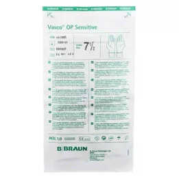 VASCO OP Sensitive Gloves sterilios be pudros dydis 7,5, 2 vnt