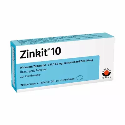 ZINKIT 10 dengtų tablečių, 20 vnt ZINKIT 10 dengtų tablečių, 20 vnt