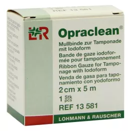 OPRACLEAN Marlės tvarstis tamponui su jodoformu 2 cm x 5 m, 1 vnt
