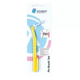 MIRADENT Interd.Pic-Brush Set geltonas, 1 vnt