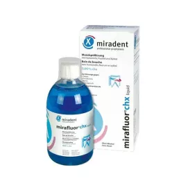 MIRADENT Burnos skalavimo skystis mirafluor CHX 0,06%, 500 ml