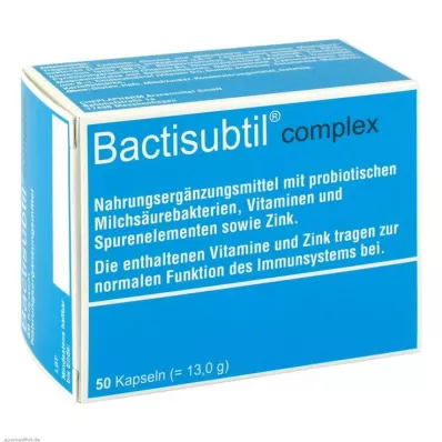 BACTISUBTIL Kompleksinės kapsulės, 50 vnt