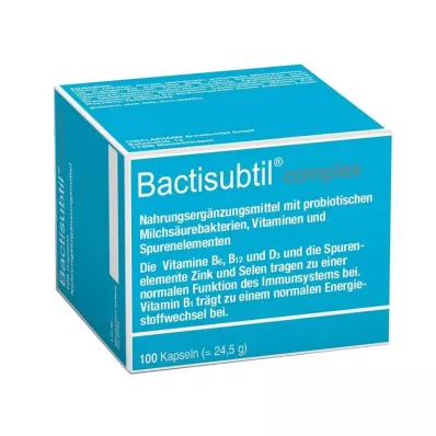 BACTISUBTIL Kompleksinės kapsulės, 100 vnt BACTISUBTIL Kompleksinės kapsulės, 100 vnt