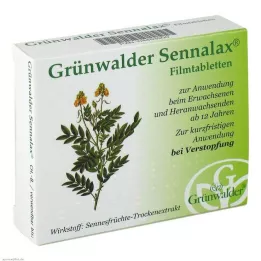 GRÜNWALDER Sennalax plėvele dengtos tabletės, 30 vnt