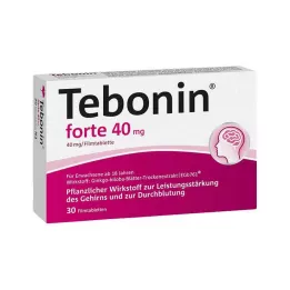 TEBONIN forte 40 mg plėvele dengtos tabletės, 30 vnt