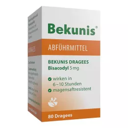 BEKUNIS Bisacodyl Dragees 5 mg skrandyje neirios tabletės, 80 vnt