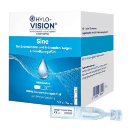 HYLO-VISION sinusinės vienos dozės pipetės, 60X0,4 ml