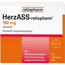 HERZASS-ratiopharm 100 mg tabletės, 50 vnt