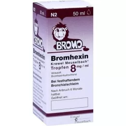 BROMHEXIN Krewel Meuselb.Lašai 8mg/ml, 50 ml