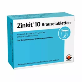 ZINKIT 10 šnypščiųjų tablečių, 20 vnt