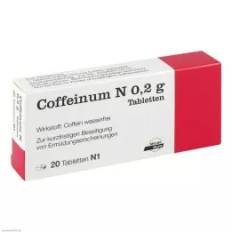COFFEINUM N 0,2 g tabletės, 20 vnt