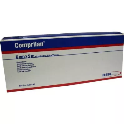 COMPRILAN elastinis tvarstis 6 cmx5 m, 10 vnt